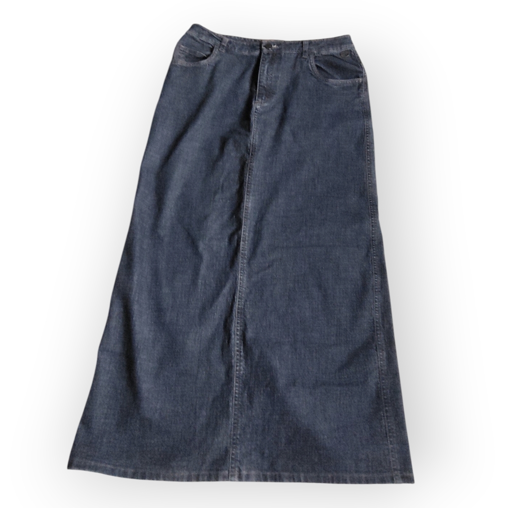 Point Zero Dark Denim Maxi Skirt Womens Size 10